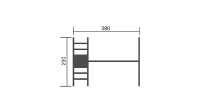 Productafbeelding van WEKA Tabaluga schommel, kleur: onbehandeld, lengte: 330 cm, breedte: 45 cm, hoogte: 51 cm; artikelnummer: 816.2102.00.00