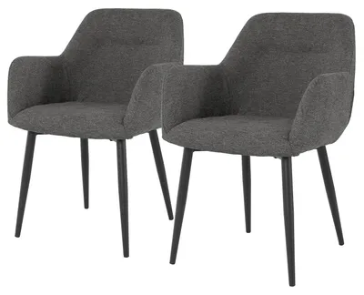 Produktbild von home24 Armlehnenstuhl - 2er-Set - Metall / Textil