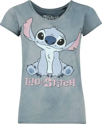 Produktbild von Lilo & Stitch T-Shirt Damen Stitch - Sit blau M