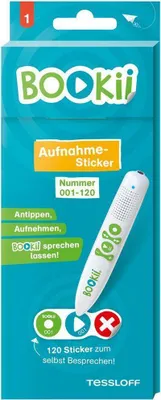 Produktbild von 120 BOOKii® Aufnahme-Sticker neutral Paket 1, Nr. 001-120
