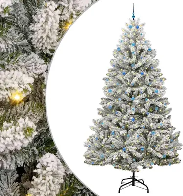 Zdjęcie produktu dla Sztuczne drzewko bożonarodzeniowe vidaXL, 300 cm, 300 diod LED, ciepła biel