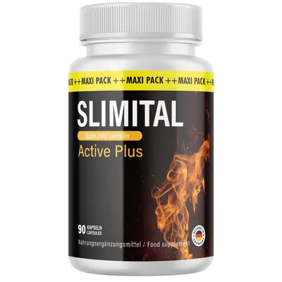 Produktbild von Slimital Active Plus Kapseln | perfekter Begleiter für den Alltag | in der großen Maxi-Dose | 90 Kapseln