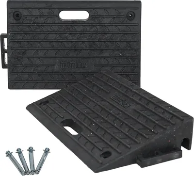 Produktbild von TRUTZHOLM Bordsteinrampe 2er Set 50x32x10cm Tragkraft je 2t Gummi Rampe Auffahrrampe Rollstuhlrampe