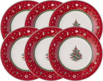 Produktbild von Villeroy & Boch Toy's Delight Specials Frühstücks-/Dessertteller rot 21,5cm Set6