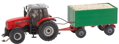 MF Traktor mit Häckselanhänger, Modellbau-Zubehör, 1 Stück
