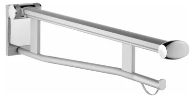Produktbild von Keuco Plan Care Stützklappgriff 700 mm rechts klappbar mit Funk-WC-Spülauslösung - Aluminium silber-eloxiert/lichtgrau - 34903171738