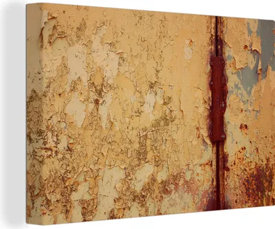 Produktbild von OneMillionCanvasses® - Leinwandbilder - 150x100 cm, Industriell - Rost - Stahl - Eisen, Wandbilder Kunstdruck Wanddekoration - Foto auf Leinwand - Gemälde auf Holzrahmen