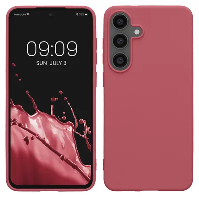 Produktbild von kwmobile Handyhülle für Samsung Galaxy S25 FE Hülle - TPU Case - Kabelloses Laden - Schutzhülle Cover in Dark Rose