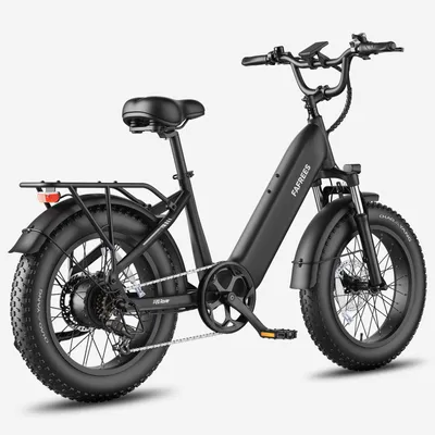 Zdjęcie produktu dla Fafrees F20 Rover E-Bike z akumulatorem 48V 20Ah, zasięg 75–100 km, przerzutka Shimano 7-biegowa, hydrauliczne hamulce tarczowe, czarny