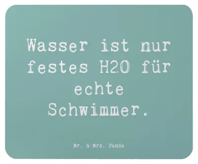 Produktbild von Mr. & Mrs. Panda Mousepad Spruch Schwimmen Abenteuer - Meeresbrise - Geschenk, Schwimmtraining, Technik, Sportler Geschenke, Sport, Teamsport, Sportart, mauspad pc