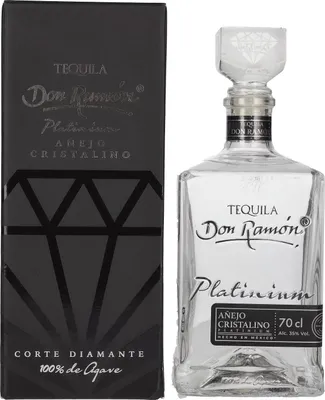 Produktbild von Don Ramón Platinum Añejo Cristalino 100% Agave 35% Vol. 0,7l in Geschenkbox