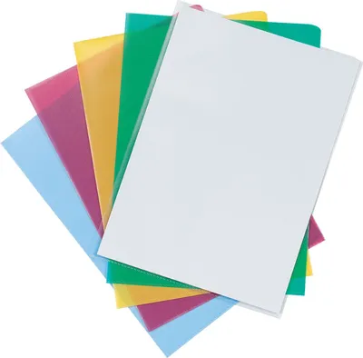Produktbild von Q-Connect® KF01489 Sichthülle - A4, 120 mym, genarbt, 100 Stück, sortiert