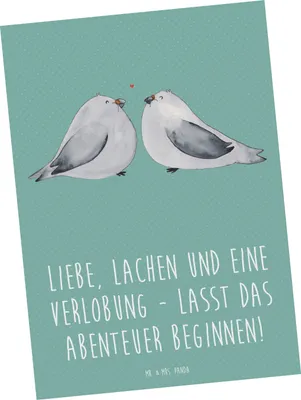 Produktbild von Mr. & Mrs. Panda Postkarte Verlobungsfeier Abenteuer - Meeresbrise - Geschenk, Feier, Postkarten, Fotokarte, Geschenke, Ansichtskarten, Dekoration, Zukunft, Heiraten