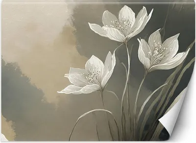 Produktbild von Vlies fototapete Blumen Abstraktion Beige 400x280 cm Feeby Beige inkl. Kleber einfache Montage
