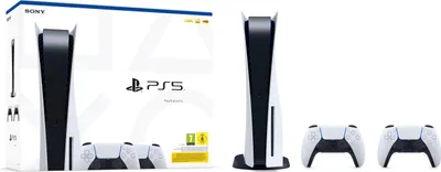 Produktbild von Sony Interactive Entertainment PlayStation 5 - Bundle 2 Controller Wireless DualSense, PlayStation 5, Schwarz, Weiß, 16000 MB, GDDR6, AMD, AMD Ryzen Zen 2