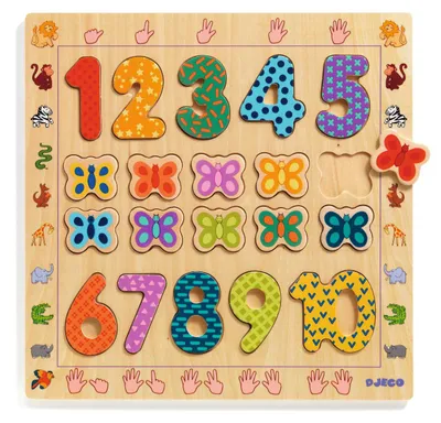 Produktbild von Holzpuzzle Zahlen, Djeco