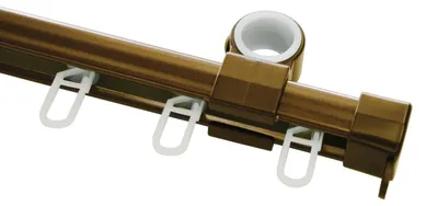 U-Schiene für Gardinenstangen Ø23/28 mm, 150 cm, Bronze