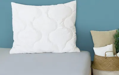 Produktbild von Exclusive woollen double pillow hand-ttitched with active silver