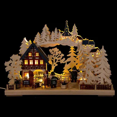 Produktbild von 3D-Schwibbogen Kräuterstube (43x30cm) von RATAGS Holzdesign