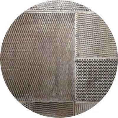 Produktbild von Metallperforationen – Bodenschutzmatte – Stuhlunterlage – Bürostuhlmatte – Rutschfeste Bodenmatte – Schutzmatte für Hartboden – fi 100 cm