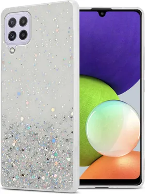 Zdjęcie produktu dla Etui Cadorabo do Samsung Galaxy A22 4G / M22 / M32 4G w kolorze przezroczystym z brokatowym pokrowcem ochronnym wykonanym z elastycznego silikonu TPU z błyszczącym brokatowym etui na telefon komórkowy