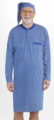 Immagine prodotto di Camicia da notte Martel Mikolaj da uomo con maniche lunghe - 100 % cotone
