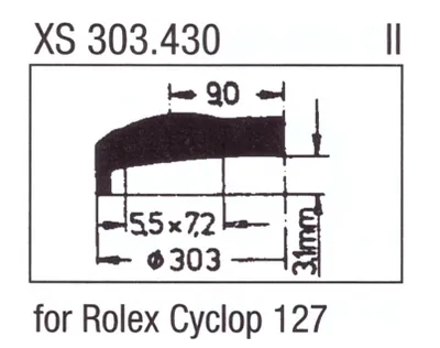 Obrázok produktu pre Glas XS 303.430 Stülpglas mit Lupe Kunststoff