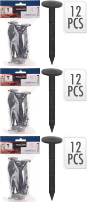 Produktbild von 3 x Zelthering Zeltstäbchen 12 Stück Set Schwarz Zeltzubehör