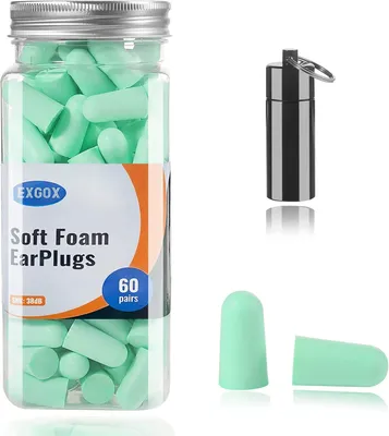 Produktbild von Schaumstoff-Ohrstöpsel, 38dB Geräuschisolierung, 60 Paar, Komfortabel für Schlaf