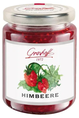 Zdjęcie produktu dla Grashoff Dżem malinowy extra owocowy słodki i pyszny 250g