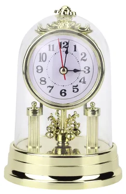 Imagen del producto de Reloj de mesa retro antiguo de metal para decoración del hogar