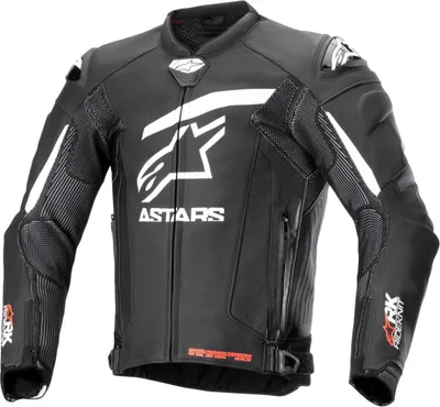 Zdjęcie produktu dla Skórzana kurtka motocyklowa Alpinestars GP Plus R V4 Rideknit z perforacją, czarny/biały, 58