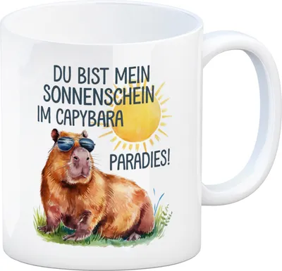 Produktbild von Capybara mit Sonnenbrille Kaffeebecher Mein Sonnenschein