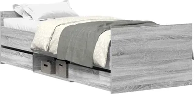 Obrázek produktu pro vidaXL Rám postele s čelem a podnožkou Grey Sonoma 90x190 cm