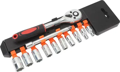 Obrázek produktu pro 12ks 1/4palcová sada nástrčných klíčů s ráčnou 4 až 13 mm pro opravy automobilů a motocyklů v domácnosti