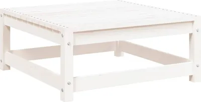 Produktbild von vidaXL Gartenhocker Weiß 70x70x30 cm Massivholz Kiefer