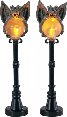 Produktbild von Gargoyle Lamp Post 2er Set - Lemax Spooky Town