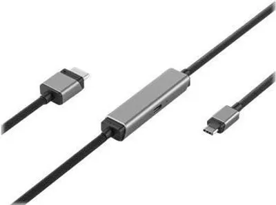 Produktbild von Alogic Adapterkabel USB-C -> HDMI mit 100W PD M/M 2m spacegr