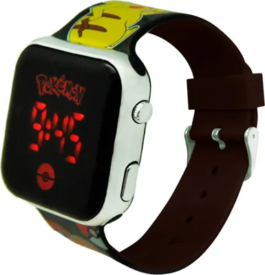 Produktbild von Pokemon LED-Uhr mit verstellbarem Armband und hellem Display
