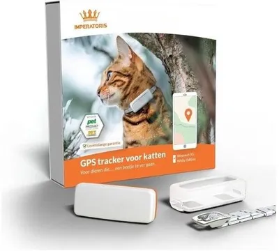 Produktbild von GPS-Tracker für Katze & Hund – Airtag Katzenhalsband – Abo – GPS-Halsband mit Diebstahlschutz – GPS-Tracker für Katze ohne Abo – GPS für Katze & Hund – Haustier-GPS-Tracker – Android-kompatibel – Wasserdicht – Weiß