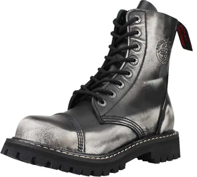 Obrázek produktu pro ANGRY ITCH-8-Hole White Rub-Off Ranger Army kožené boty s ocelovou špičkou, EU 48