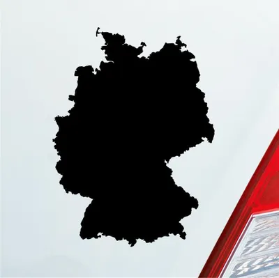 Produktbild von Auto Aufkleber Deutschlandkarte Deutschland Karte Germany 7x10 cm Schwarz Glanz Sticker Heckscheibenaufkleber