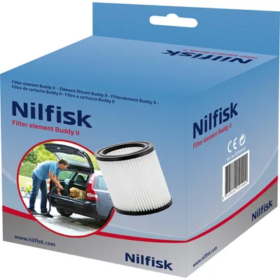 Obrázek produktu pro Nilfisk 81943047, Filtr, Bubnový vysavač, Vícebarevný, Polyethylentereftalát (PET), Nilfisk, Buddy II 12 Buddy II 18 Buddy II 18 Inox Buddy II 18 T