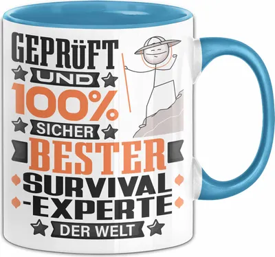 Produktbild von Survival-Experte Geschenk Lustiger Spruch für Survival-Experte Geschenkidee Bester Survival-Experte Der Welt (Blau)