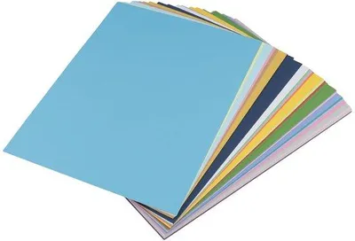 Image de Kit de papier créatif A4 - 30 couleurs - 180 g - Format grand - Idéal pour les travaux manuels