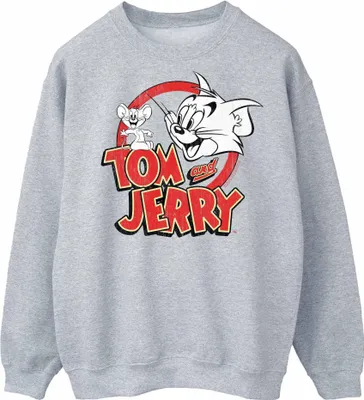 Zdjęcie produktu dla Bluza damska Tom And Jerry – „Distressed Logo” BI48239 (M) (szara)