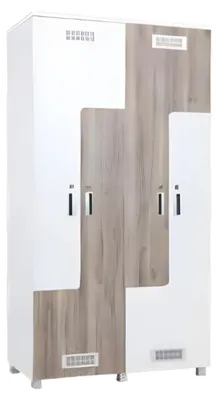 Immagine prodotto di Elegante armadio da ufficio bianco grigio lussuoso armadio in legno schedario moderno