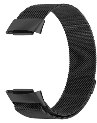 Produktbild von Stahlarmband passend für Fitbit Charge 2 - Milanese Fitbit-Armband - Charge 2 - Groß - Schwarz - Schickes Fitbit-Armband - Milanese - Hüftiges Fitbit-Armband