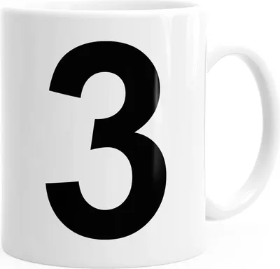 Produktbild von Kaffee-Tasse Buchstaben Buchstabe Arial Bold glänzend Kaffeetasse Teetasse Keramiktasse MoonWorks® 3 weiß unisize