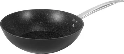 Obrázek produktu pro Oliver Voltz Wok pánev OV54420N28, 28 cm, mramorový povrch, indukce, černá